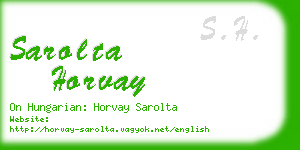 sarolta horvay business card